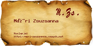 Méri Zsuzsanna névjegykártya